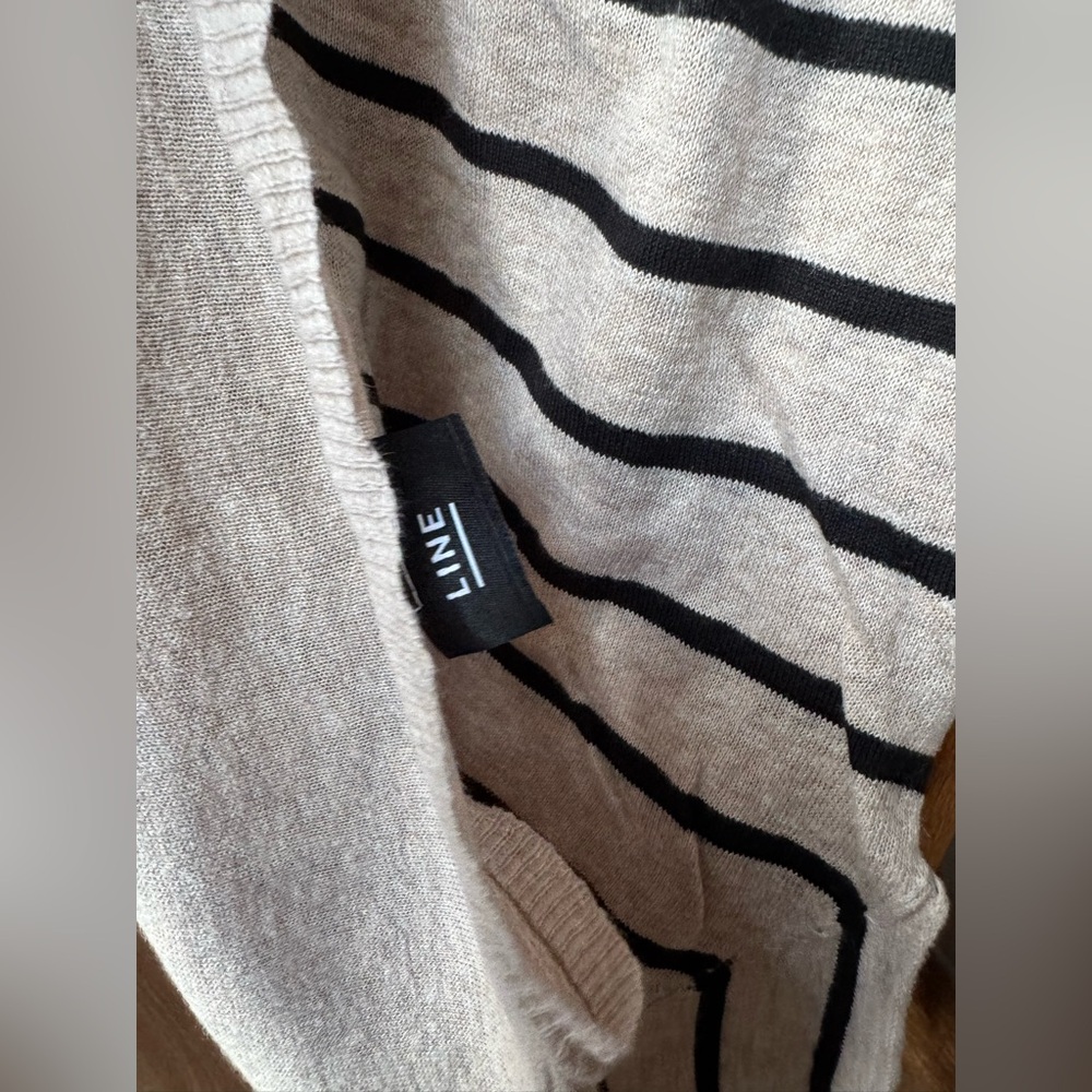 LINE Striped knit midi dress